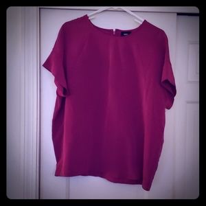 Pink short sleeve blouse